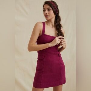 Anthropologie Square-Neck Mini Dress- size 6